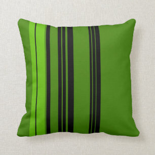 Almofada Abstrato verde, preto do design da arte das
