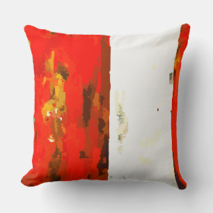 Almofada Abstrato Vermelho e Branco Strike
