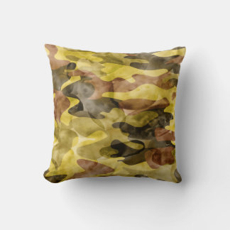 Almofada Abstrato Watercolor: Coluna da Camuflagem