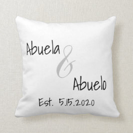 Almofada Abuelo e Abuelo estabelecem Travesseiro decorativo