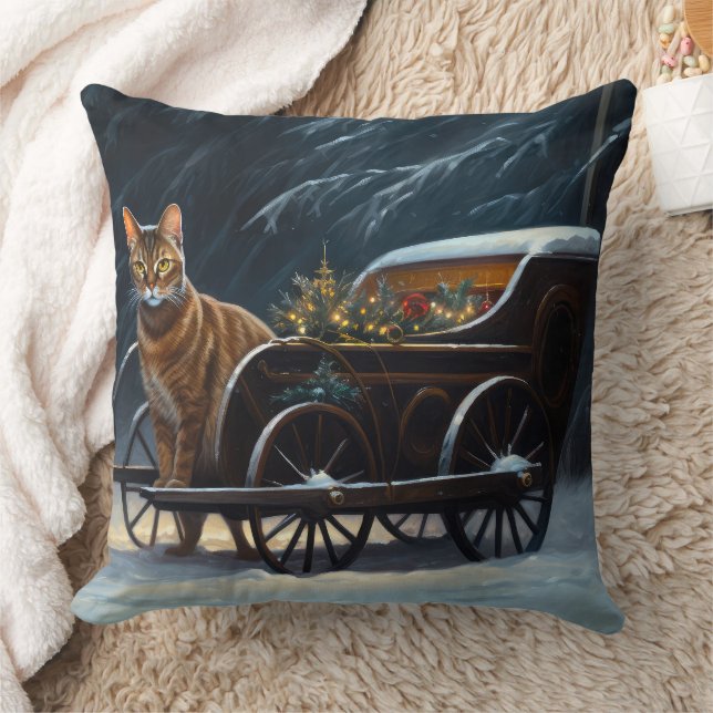Almofada Abyssinian Snowy Sleigh Passeia Decência de Natal (Cobertor)