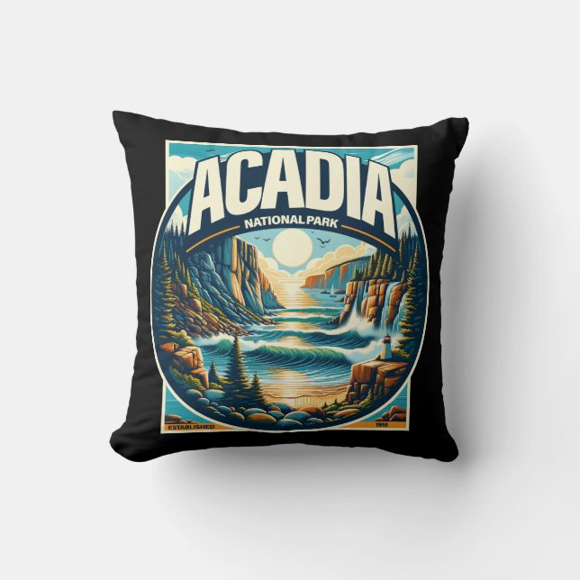 Almofada Acadia National Park Maine (Frente)