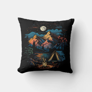 Almofada Acampamento De Montanha À Noite