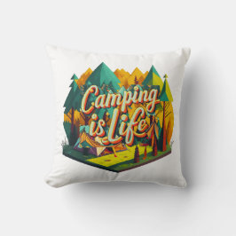 Almofada Acampamento é Vida