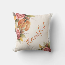 Almofada Ação de Graças Rustic Thankful Pumpkin