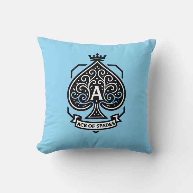 Almofada Ace of Spades Crest — Filigre Crowado (Frente)