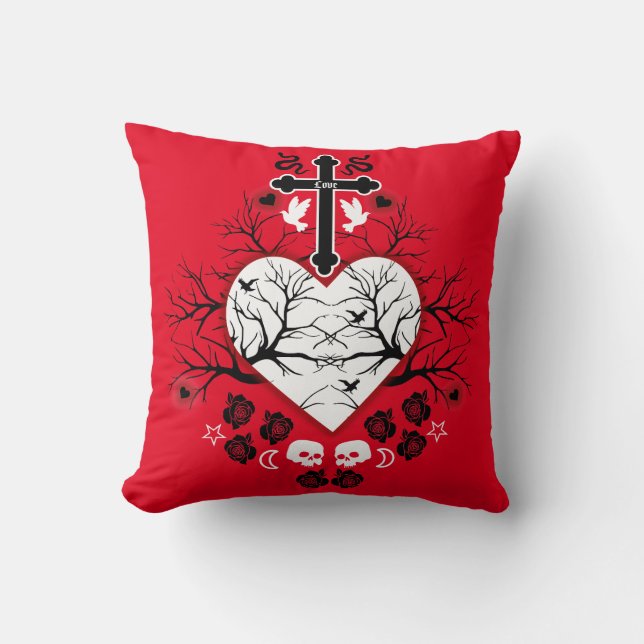 Almofada Acessórios e Decoração de Moda Gótica (Frente)