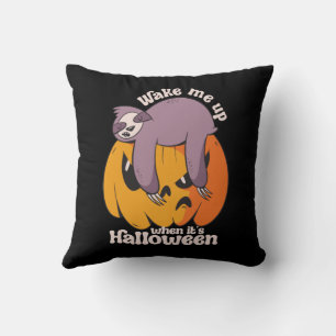 Almofada Acorde-me É Halloween Preguiça Engraçada Dormindo