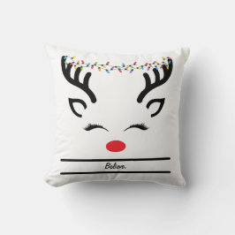 Almofada Acredite em renas de Natal bonitas