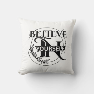 Almofada Acredite em si mesmo - Camiseta de citação motivac