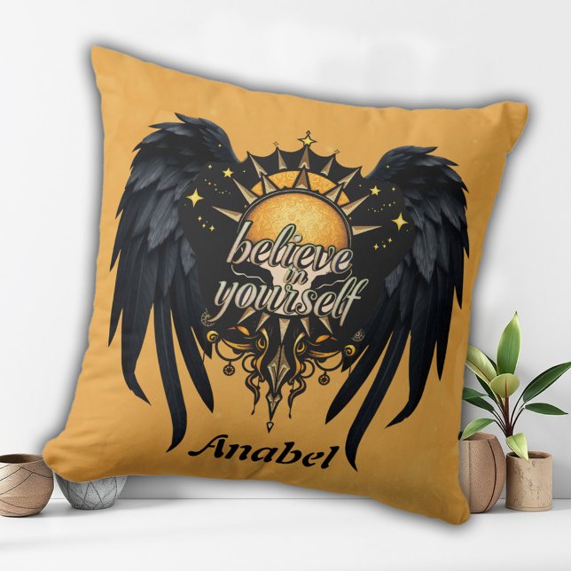 Almofada Acredite em si mesmo, uma carta (Criador carregado)