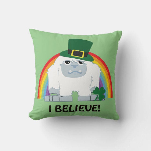 Almofada Acredito! Leprechaun Yeti (Frente)