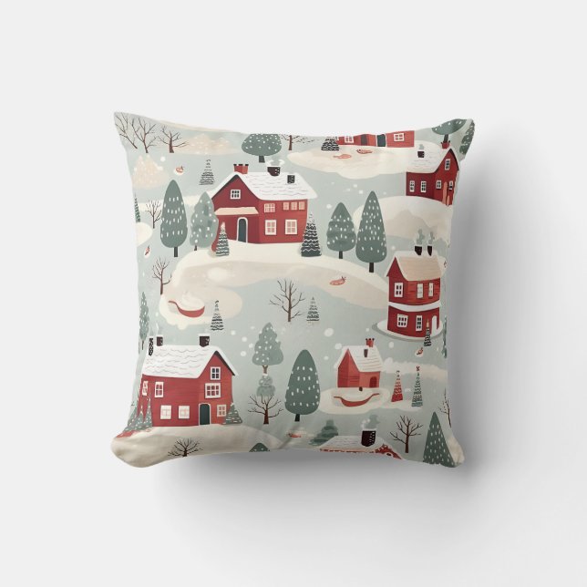 Almofada AD 002 - Padrão digital de Natal (Frente)