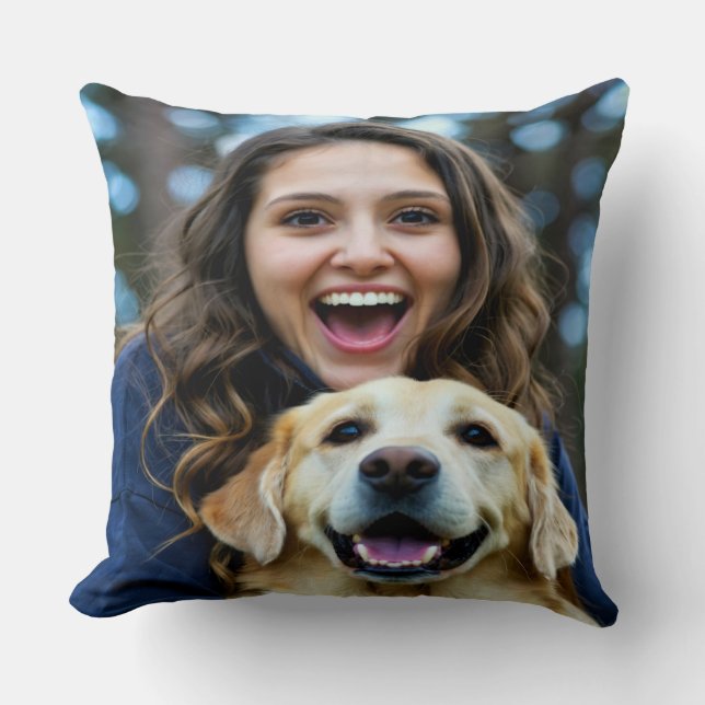 Almofada Add Labrador Retriever Photo Personalize (Frente)