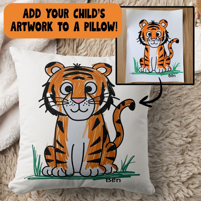 Almofada Add Your Child's Artwork to Home Decor  (Criador carregado)