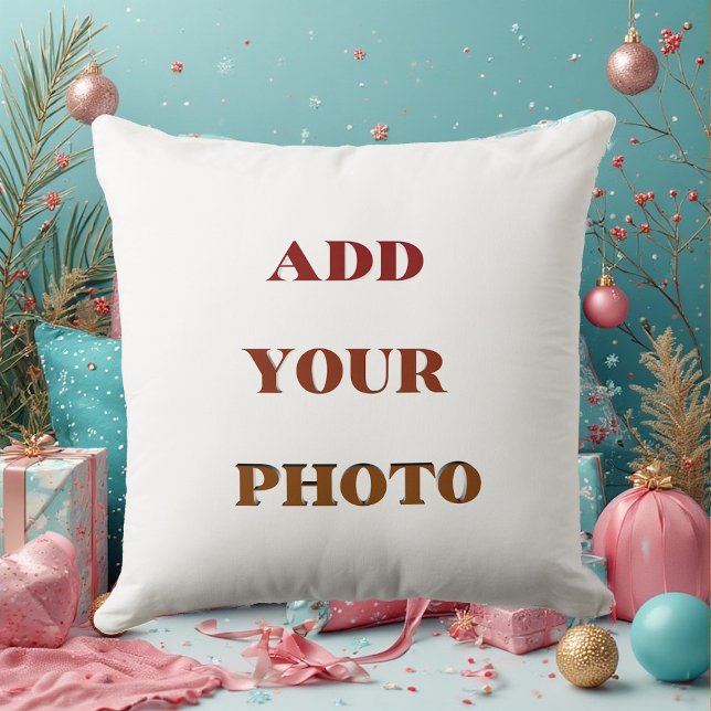Almofada Add Your Photo Modern Elegant Minimal Style Custom (Add Your Photo Modern Elegant Minimal Style Custom Throw Pillow)