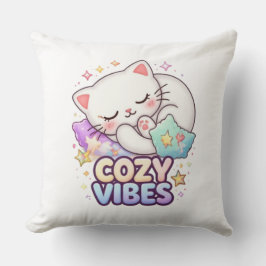Almofada Adesivo de Gato Cozy Vibe | Gato Fofo Dormindo