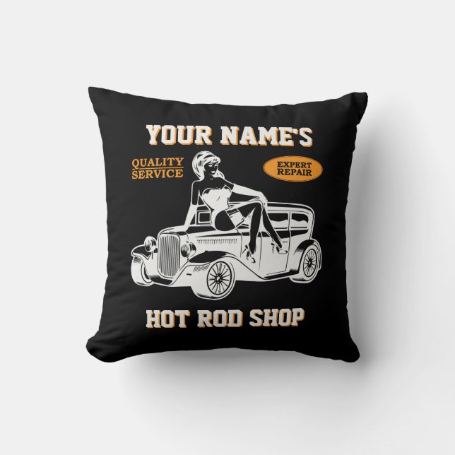 Almofada Adicione a Garagem de Compro de Rod Hot Rod de Tex (Frente)