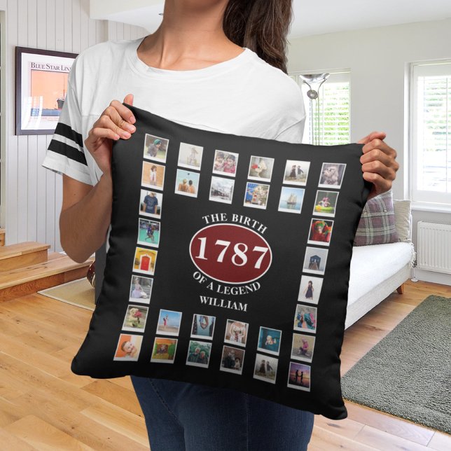 Almofada Adicione Nome Ano E Fotos Aniversário (Criador carregado)