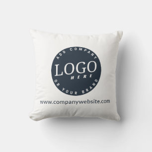 Almofada Adicione o logotipo de sua empresa e o endereço do