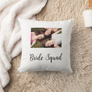 Almofada Adicione o seu nome de foto: bridesmaid squad brid