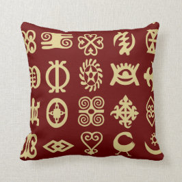Almofada Adinkra, símbolos africanos, África, sabedoria