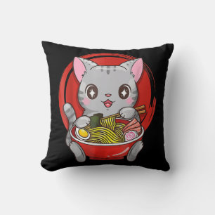 Almofada Adolescente Oficial Ramen Cat Anime Kawaii Neko Ja