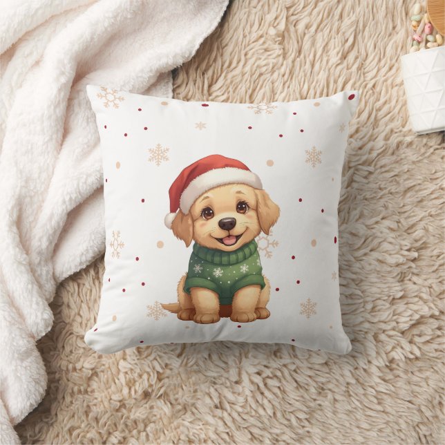 Almofada Adorable Christmas Dog - Festive Puppy Christmas (Cobertor)