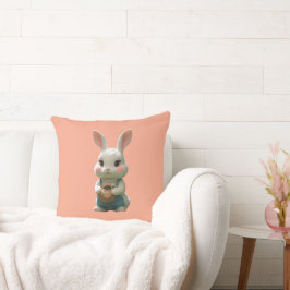 Almofada Adorable conejo jardinero