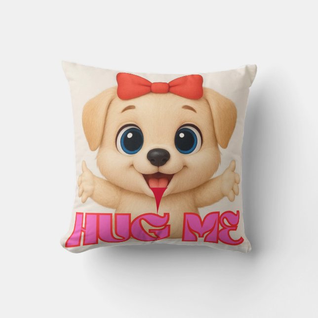 Almofada Adorable Puppy Pillow – Cute Cartoon Dog Home DCR (Frente)