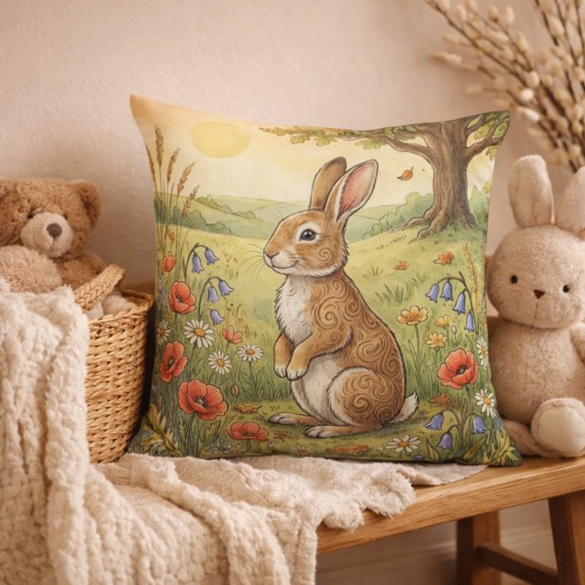 Almofada Adorable Rabbit Forest Animals  (Criador carregado)