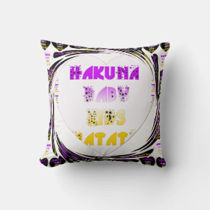 Almofada Adorável Coração Hakuna Matata Baby Kids Design