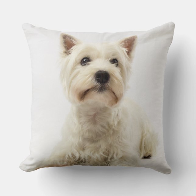 Almofada Adorável Highland West Highland Terrier branco (Frente)