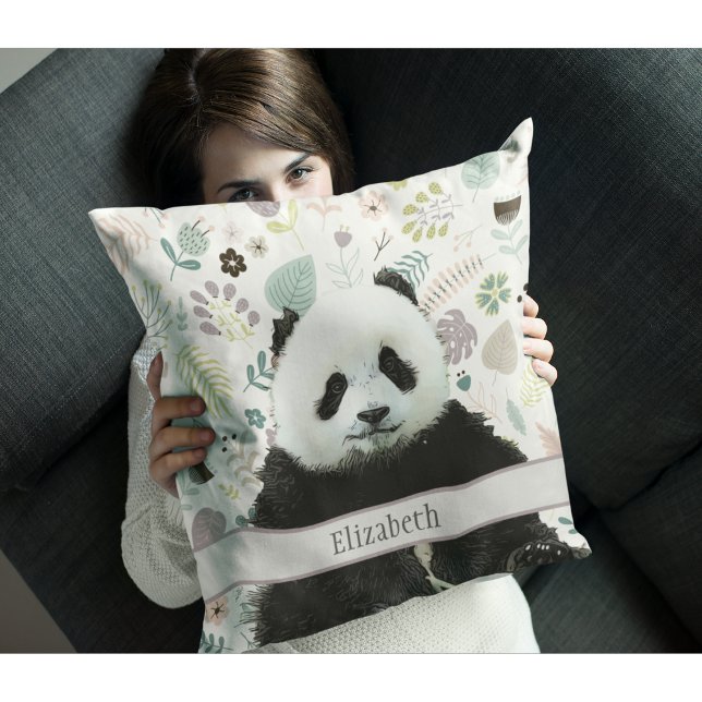 Almofada Adorável Panda Bear Tear Kids Animal (Panda Bear Throw Pillow)