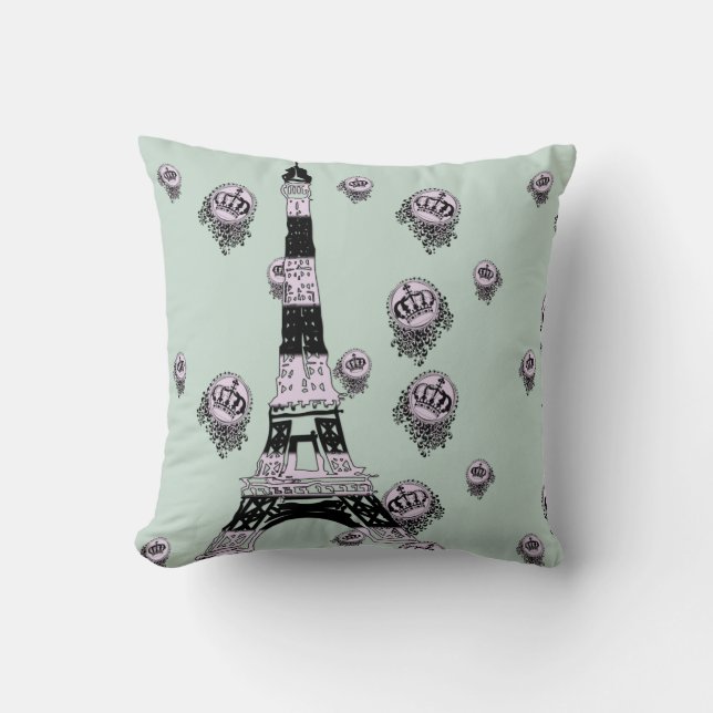 Almofada Adorável Travesseiro com Estampa de Paris com Torr (Frente)