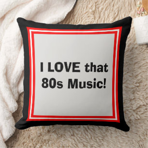 Almofada Adoro esse Travesseiro decorativo de música dos an