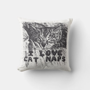 Almofada Adoro Naps de Gato, gato dormindo