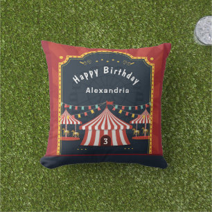Almofada Adoro O Aniversário Do Circo Personalizar