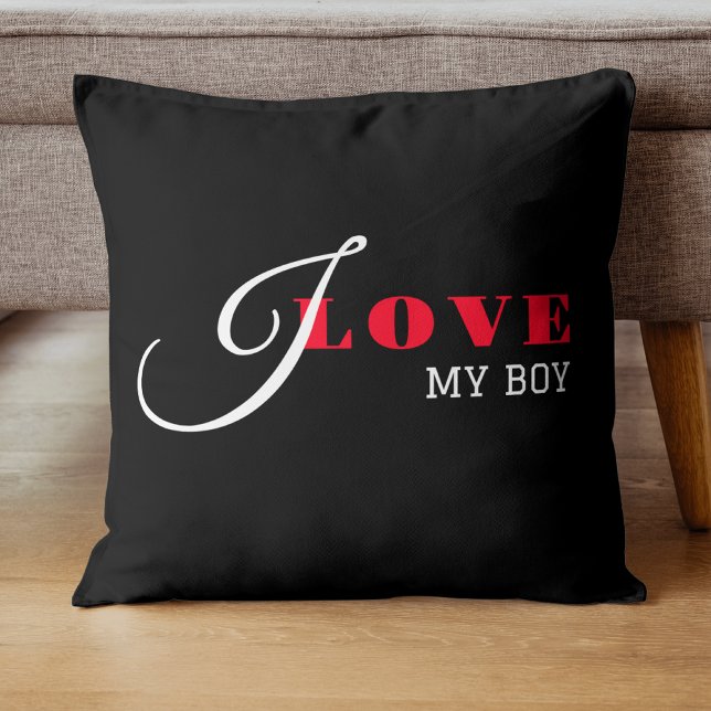 Almofada Adoro o meu filho (adicione o seu texto) Namorados (Criador carregado)