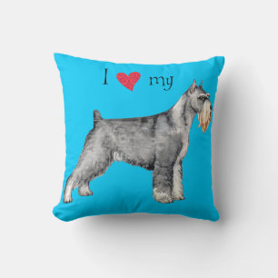 Almofada Adoro o meu Schnauzer Padrão