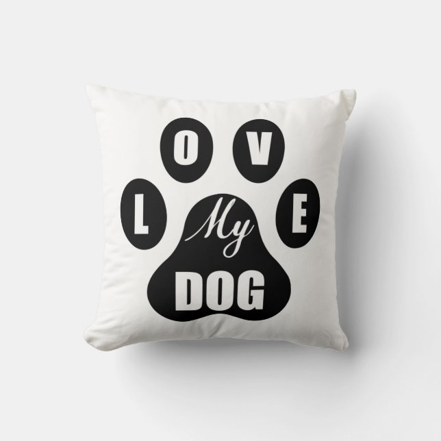 Almofada Adoro o presente do meu cão (Frente)