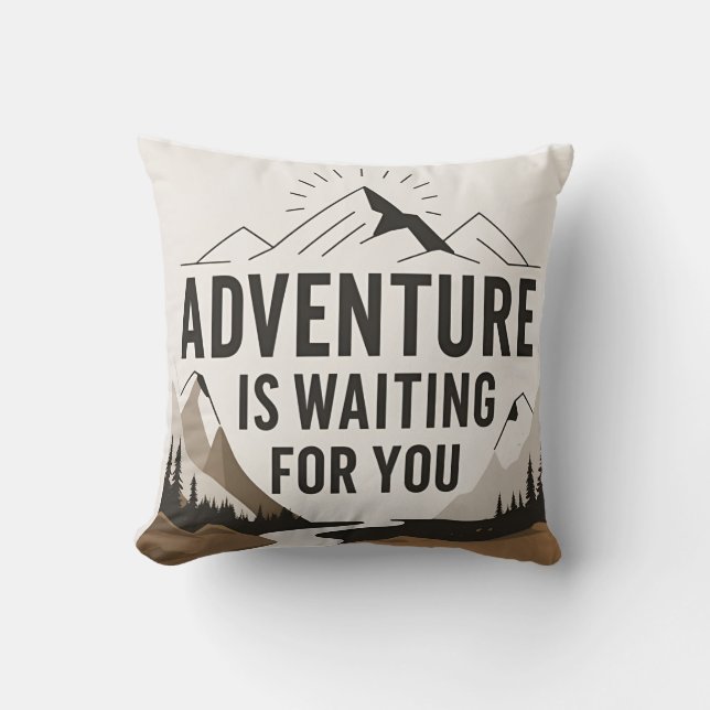 Almofada Adventure está esperando por um amante de caminhad (Frente)