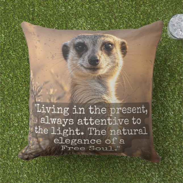 Almofada Adventurous Meerkat Living (Grama)