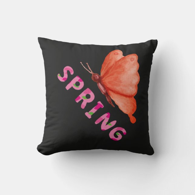 Almofada  Aesthetic Spring Butterfly Minimalist Graphic (Frente)