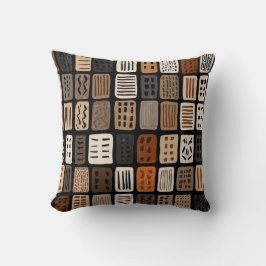 Almofada African mudcloth textile designs in a grid