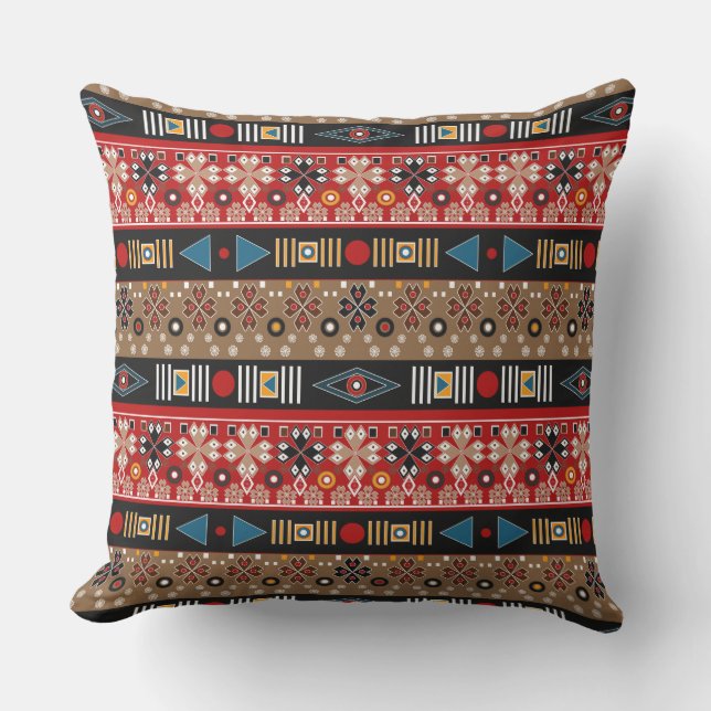 Almofada African patterns, oriental pattern throw pillow (Frente)