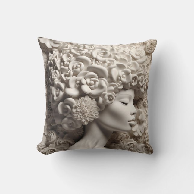 Almofada Afro-americana Rainha Negra Melanin Poppin (Frente)