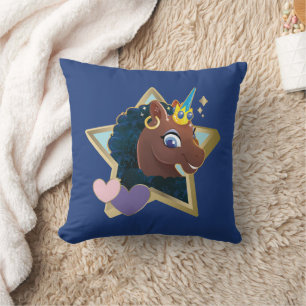 Almofada Afro Unicorn Magical Star