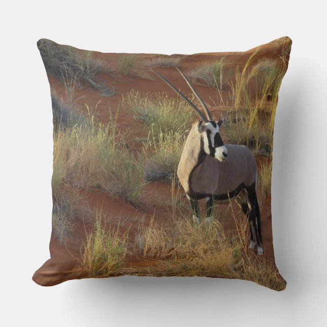 Almofada Afro-Wildlife Oryx Antelope Sand Dune Savannah (Frente)