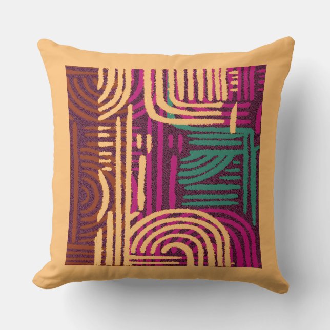 Almofada Afrocentric Geometric Graphic Motif (Frente)